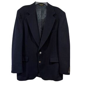 Vintage Camel Hair Blazer 44L Navy Anderson Little Embassy Square USA